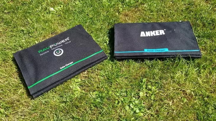 Anker-Solar-Charger on the Grass