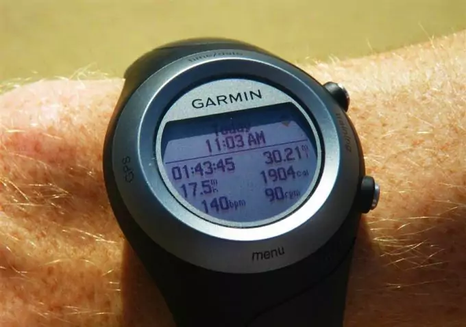 garmin watch showing heart rate