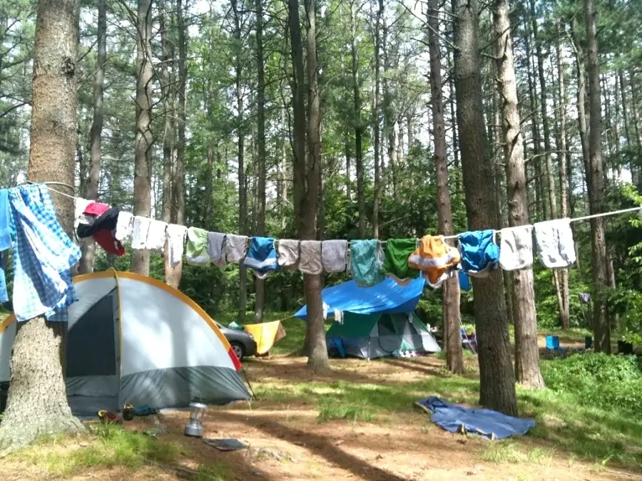 Drying clothes outdoor