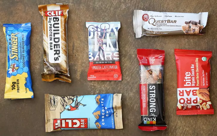 Different types of energy bars