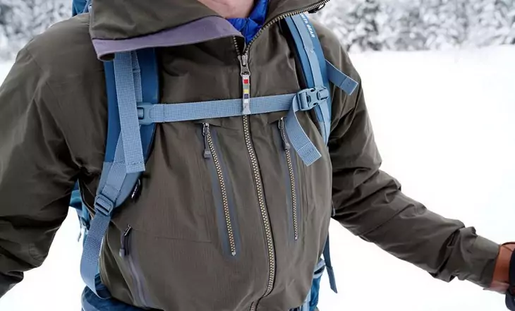The Sherpa's exterior pockets are usable even with a pack on