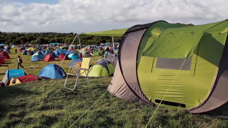 The Cinch Pop-Up Tent and a festival
