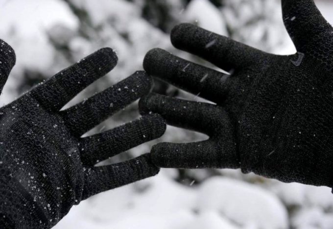 Image showing a pair of black-winter-gloves