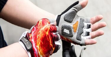 putting on Fingerless Gloves