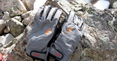 Image showing a pair of Outdoor Research Revolution Gloves on rocks