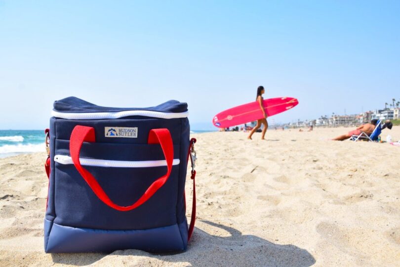 cooler bag on the beach