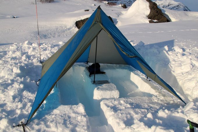 tarp in snow