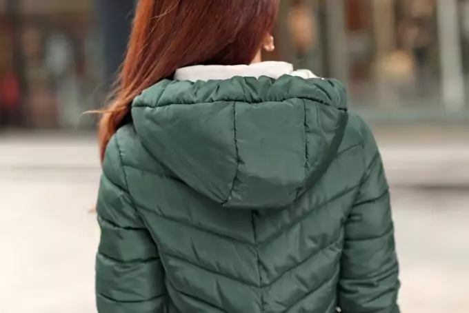 woman winter jacket with hood