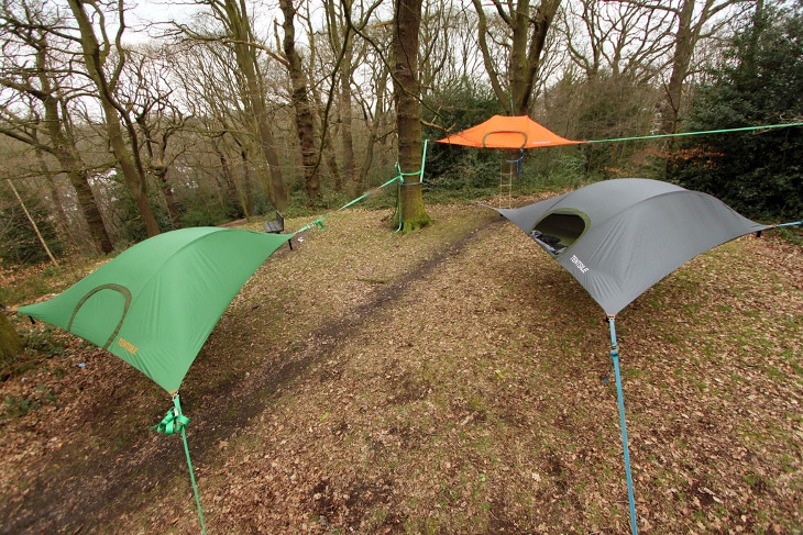 Three tent hammocks