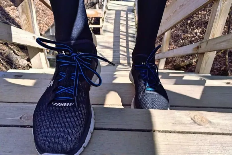 a runner climbing the stairs