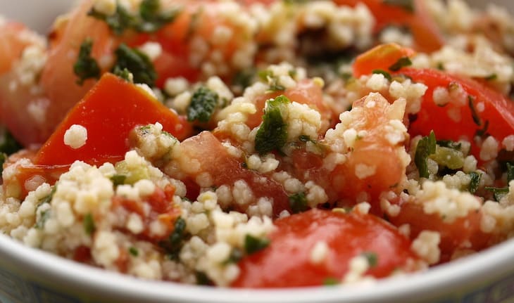Healthy salad with couscous