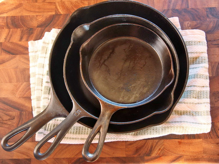Cast Iron Pans on the Table