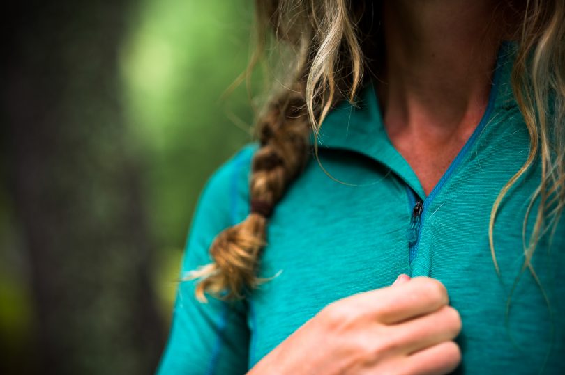 Picture of a woman wearing Montane Primino Baselayer