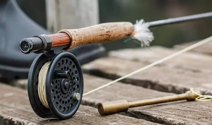 Artistic image of a fly-fishing