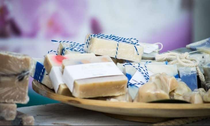 picture of homemade soaps on the table