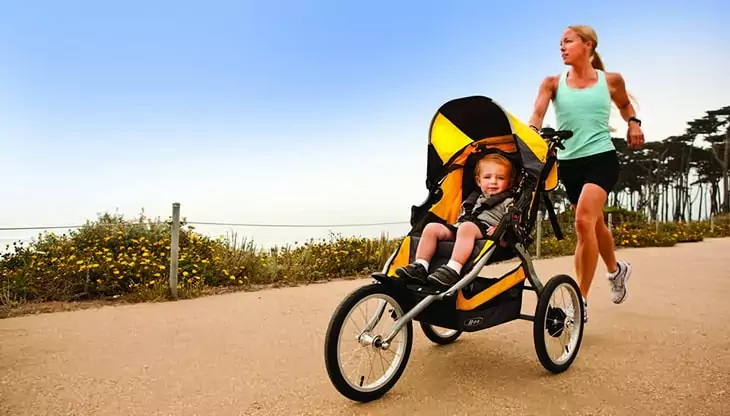 Image showing a woman with a Hiking Stroller and her child