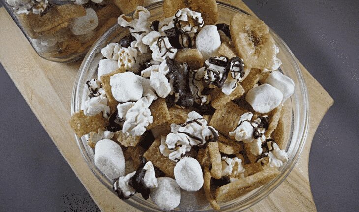 Banana S'more Popcorn Trail Mix