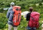 Couple backpacking adventure
