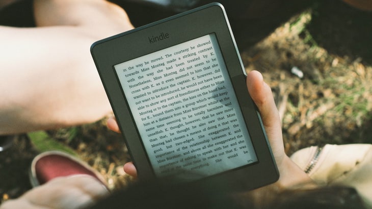 E-reader on someone's hand