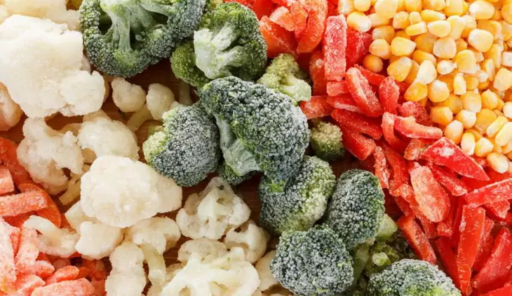Close Up Picture of Frozen Vegetables