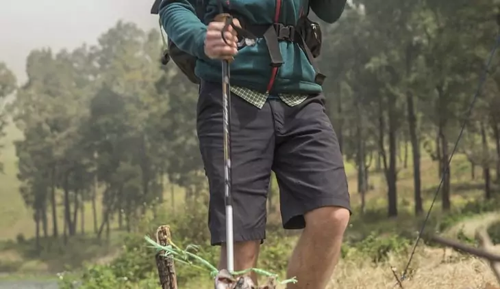 Image showing a hiker wearing a pair of hiking shorts