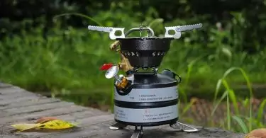 Image showing a Kerosene Stove on a table outside