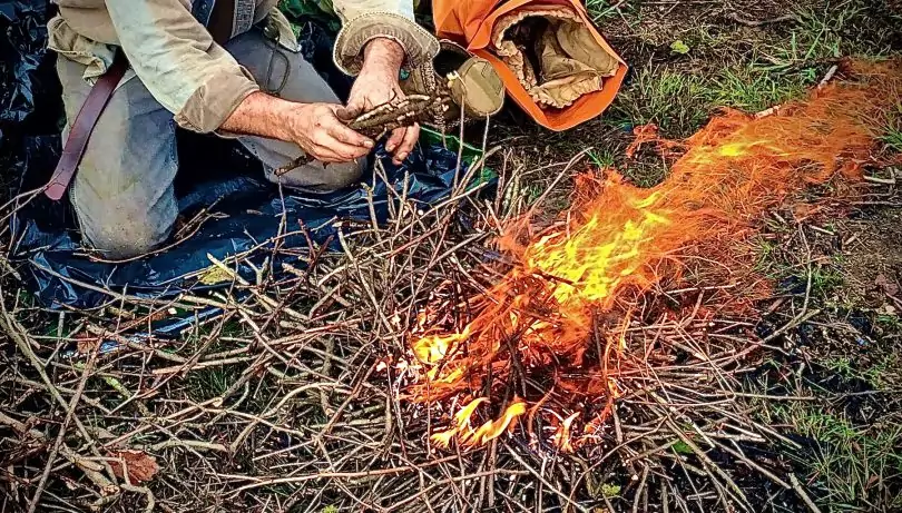 Lean-To Fire Campfire