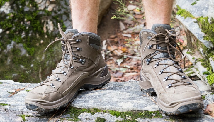 Man Wearing Lowa Men’s Renegade GTX Hiking