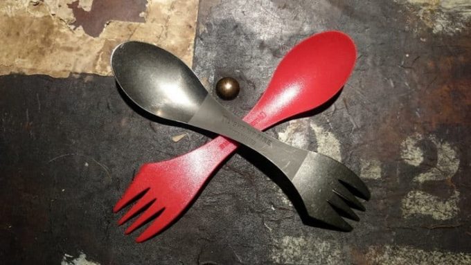 Image showing a pastic-and-a titanium-sporks