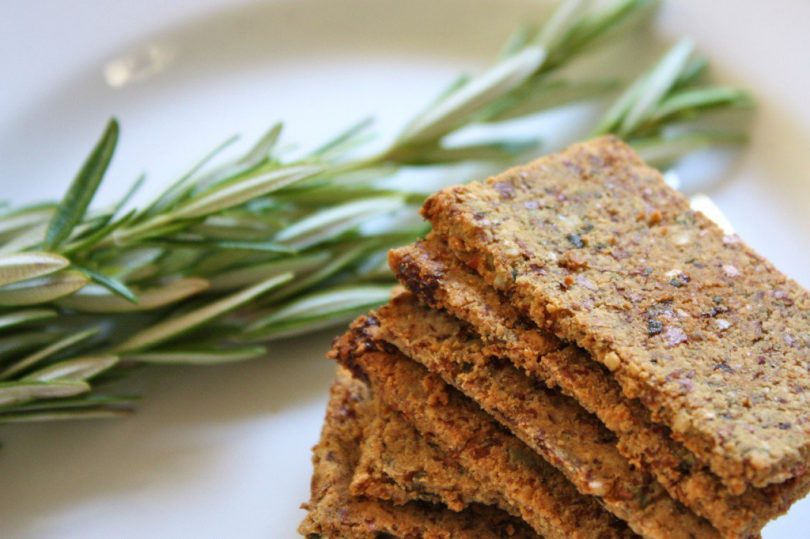 Rosemary Raisin Almond Pulp Crackers