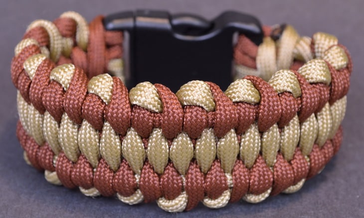 Close-up photo of a Survival Bracelet 