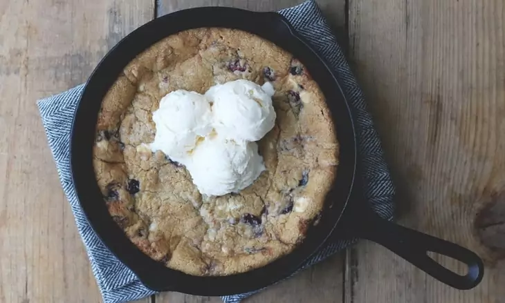 This skillet cookie recipe is a great dessert to make while camping.