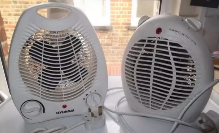Image showing two small portable fan heaters