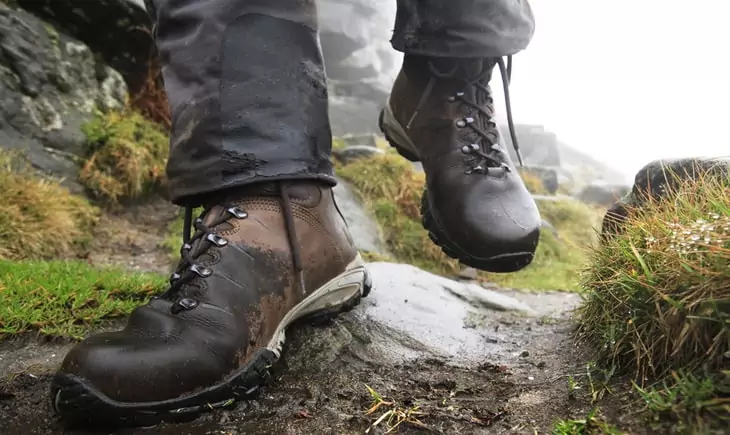 Image showing a man wearing a Waterproof-Hiking-Boots