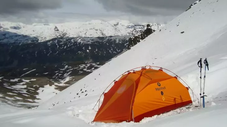 Winter Camping in Marmot Tent