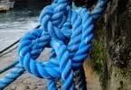 Image showing a blue-rope-tied