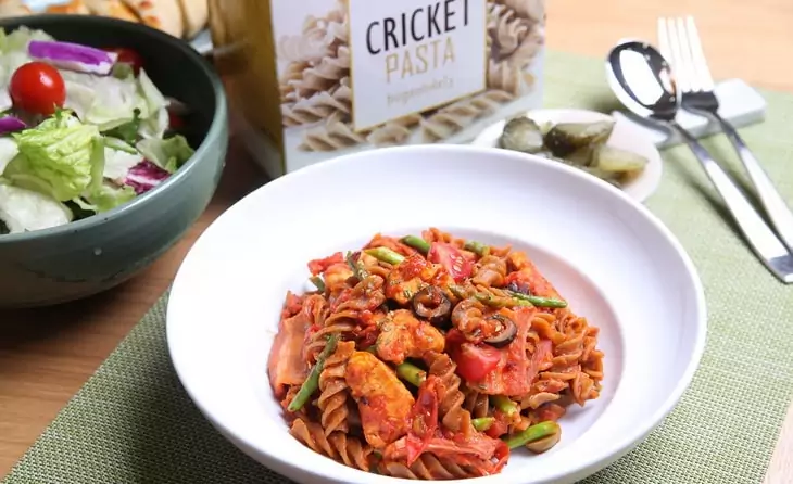 cricket food on a plate