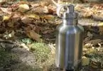 eco vessel stainless growler on the ground