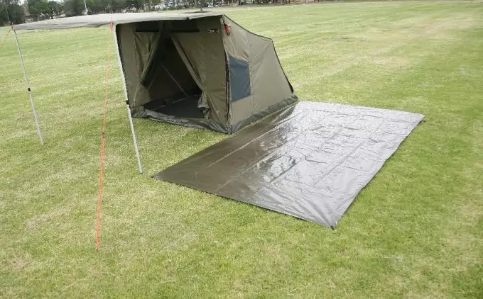 footprint-near-tent