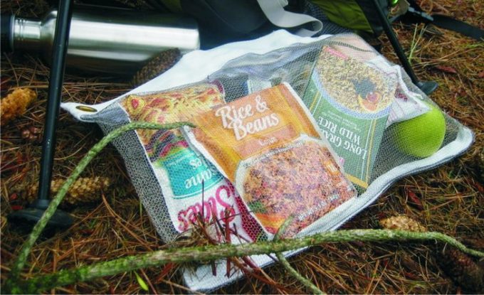 Hiking food in a Odor Proof Bag for Backpacking