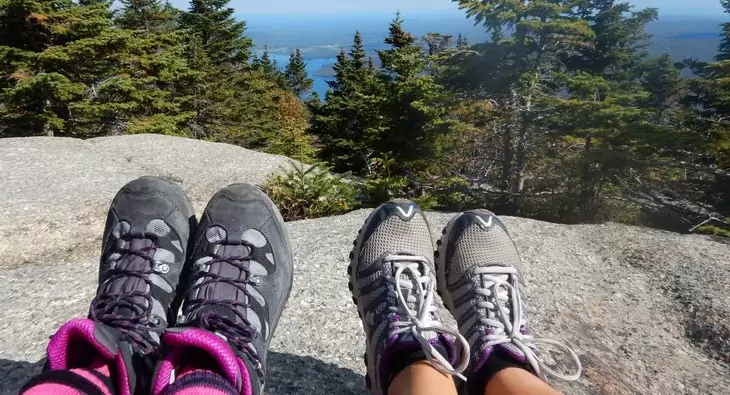 Image showing two kids wearing hiking shoes