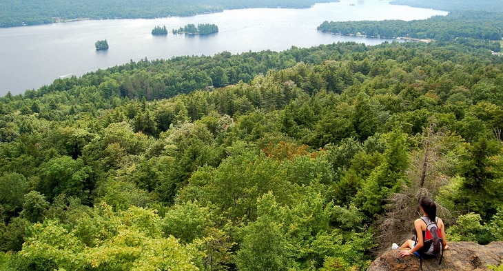 woman watching the landscape