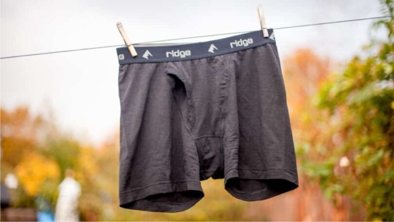 drying men's underwear