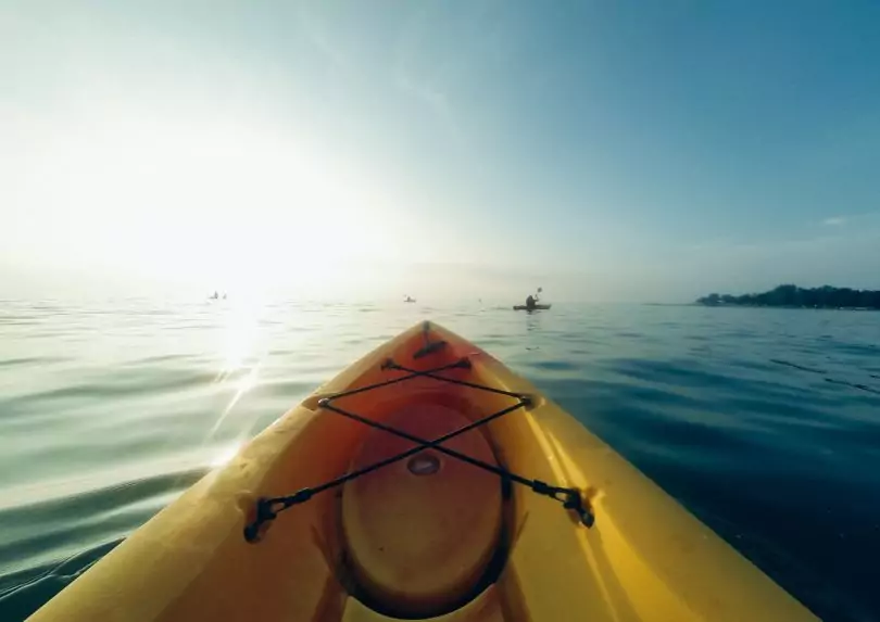 picture of a beautiful landscape taken from a kayak