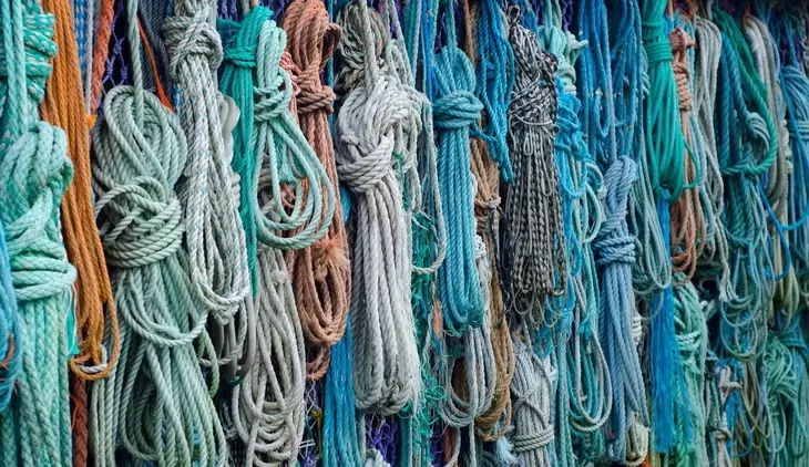 Bunch of Assorted Colored Woven Rope