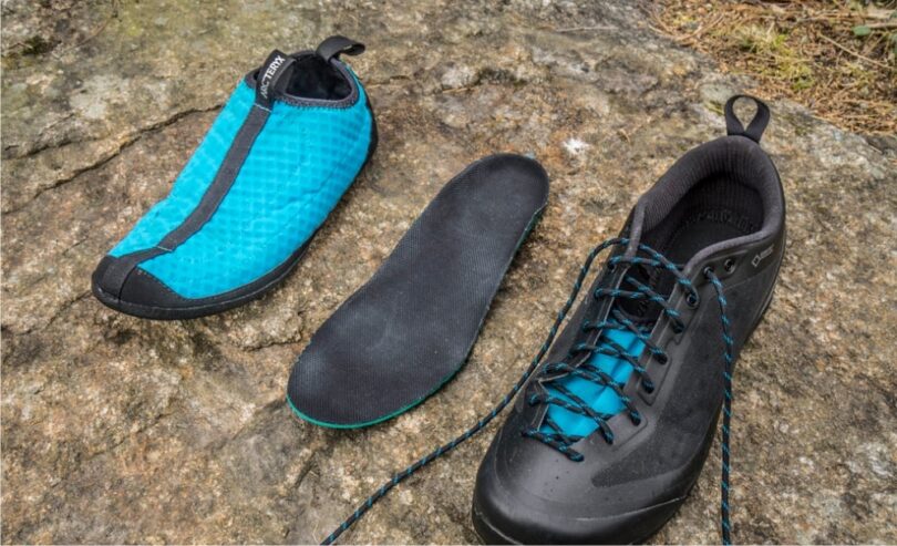 shoe insole being dried