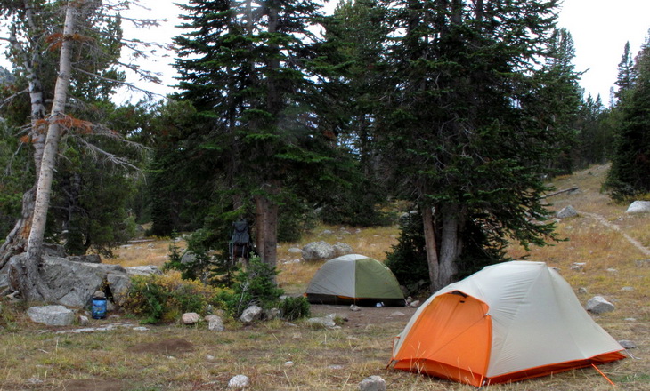 Big Agnes Copper Spur in a national park in the summer