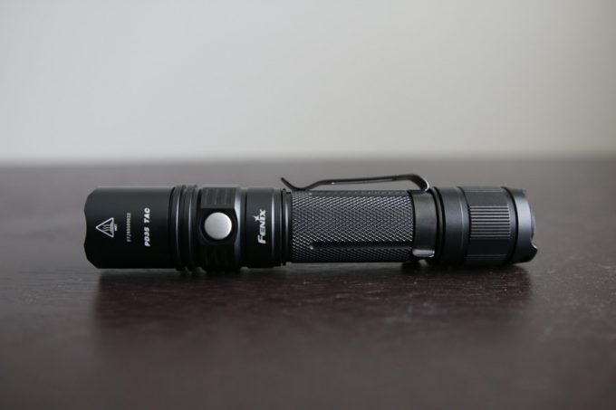 Black Fenix tactical flashlight