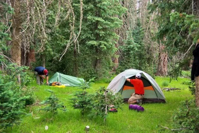 Camping below Kendrick Peak