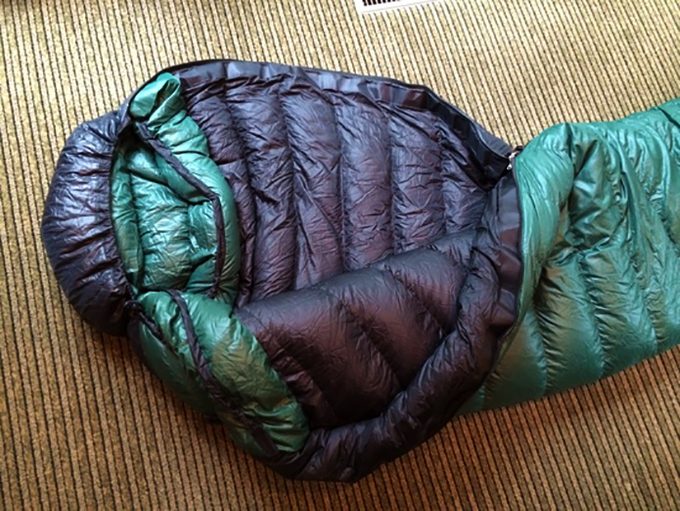 hood of Badger MF sleeping bag